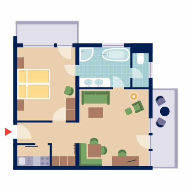 Grundriss Panoramasuite -Beispiel- 