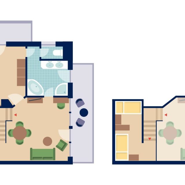 Grundriss Familien Suite 