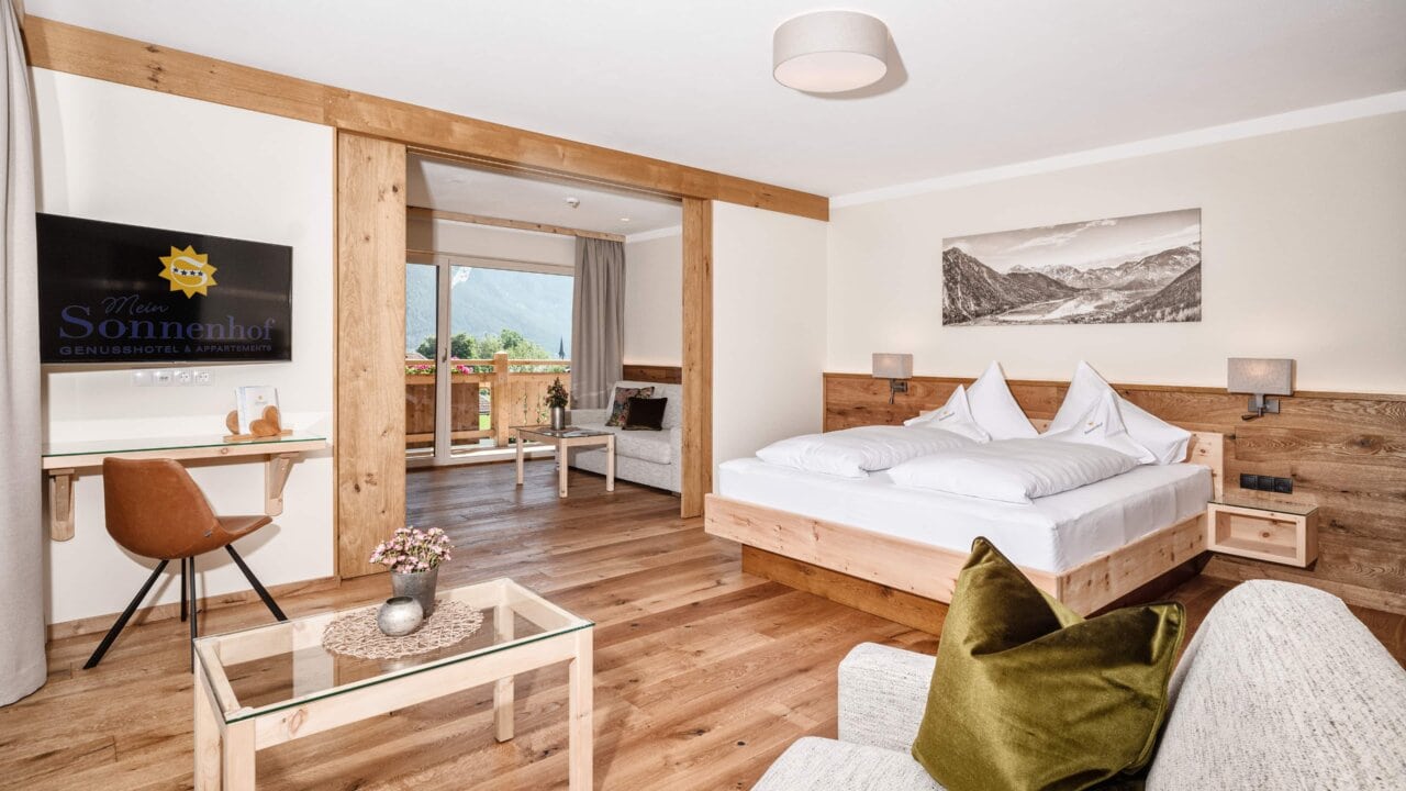 Gemütliches Zimmer im Genuss-Hotel Sonnenhof