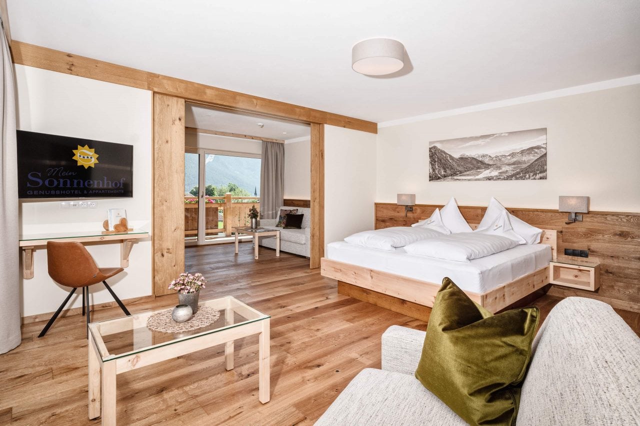 Gemütliches Zimmer im Genuss-Hotel Sonnenhof