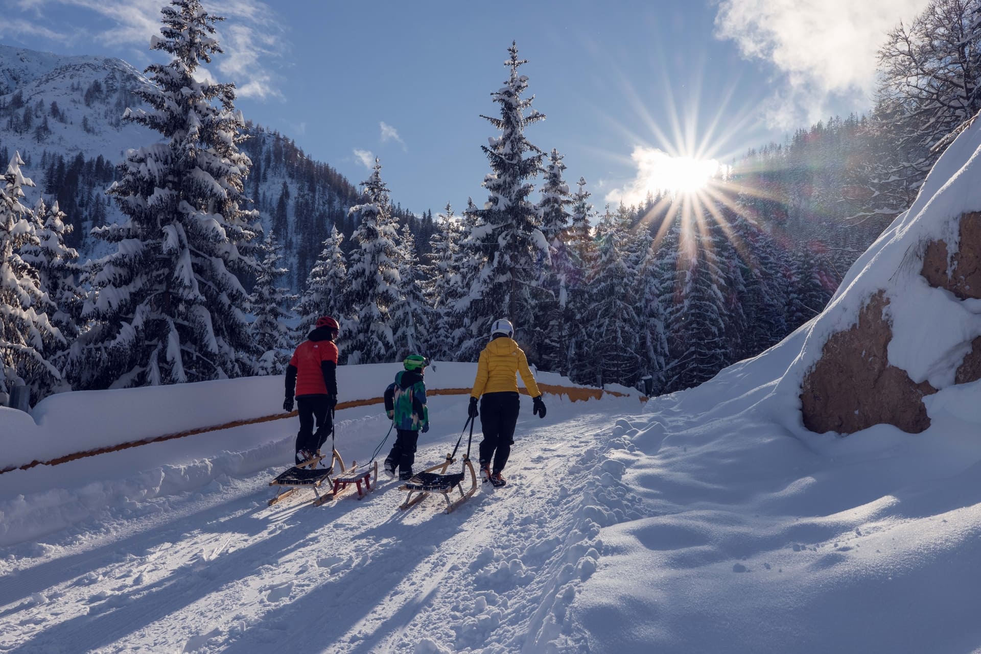 achensee winter rodeln familie 1