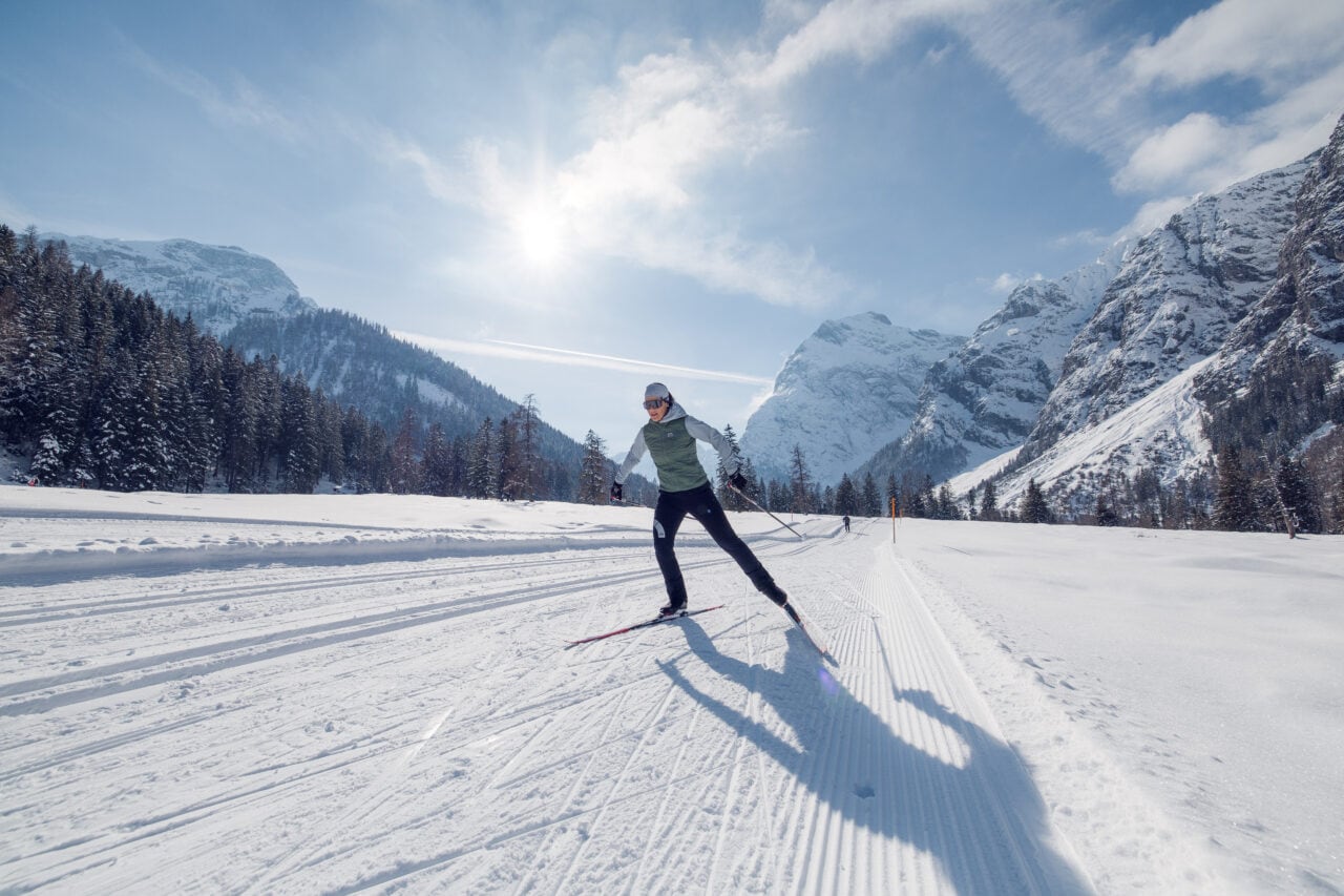 Langlaufen im Falzthurntal Cross country skiing in the Falzthurntal